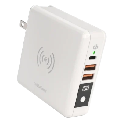 Multi-Charge Pro: 8K MAH Power Bank and QI Wireless Charger w/ Type C and Type A Outputs